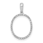 Load image into Gallery viewer, 14K Yellow White Gold Diamond Initial Letter O Uppercase Block Alphabet Pendant Charm
