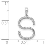 Load image into Gallery viewer, 14K Yellow White Gold Diamond Initial Letter S Uppercase Block Alphabet Pendant Charm
