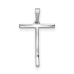 Load image into Gallery viewer, 14K Yellow White Gold Diamond Initial Letter T Uppercase Block Alphabet Pendant Charm
