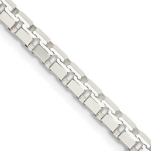 Sterling Silver Heavyweight 3.8mm Octagonal Box Bracelet Anklet Choker Necklace Pendant Chain