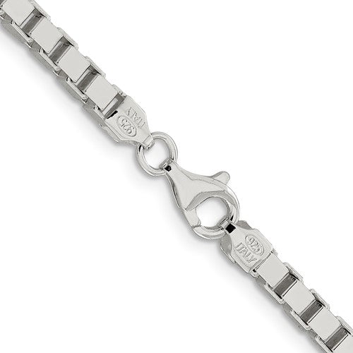 Sterling Silver Heavyweight 3.75mm Box Bracelet Anklet Choker Necklace Pendant Chain
