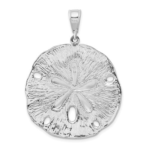 Sterling Silver Sand Dollar Large Pendant Charm