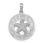 Afbeelding in Gallery-weergave laden, Sterling Silver Cape Cod Massachusetts Starfish Circle Round Pendant Charm
