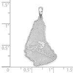 Load image into Gallery viewer, Sterling Silver Barbados Map Pendant Charm
