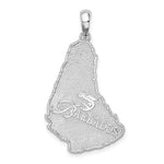 Load image into Gallery viewer, Sterling Silver Barbados Map Pendant Charm
