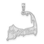 Load image into Gallery viewer, Sterling Silver Cape Cod Massachusetts Map Pendant Charm
