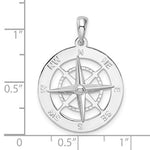 이미지를 갤러리 뷰어에 로드 , Sterling Silver Nautical Compass Medallion Pendant Charm
