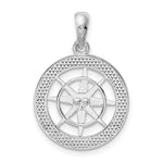 Load image into Gallery viewer, Sterling Silver Nautical Compass Medallion Pendant Charm
