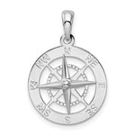 Load image into Gallery viewer, Sterling Silver Nautical Compass Medallion Pendant Charm
