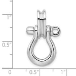 Lataa kuva Galleria-katseluun, Sterling Silver Shackle Link with Pulley 3D Large Pendant Charm
