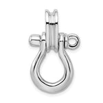 Charger l&#39;image dans la galerie, Sterling Silver Shackle Link with Pulley 3D Large Pendant Charm

