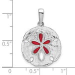 Load image into Gallery viewer, Sterling Silver Enamel Sand Dollar Pendant Charm
