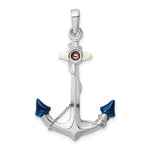 Załaduj obraz do przeglądarki galerii, Sterling Silver Enamel Anchor 3D Pendant Charm
