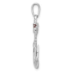 Load image into Gallery viewer, Sterling Silver Enamel Anchor Pendant Charm
