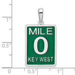 Carregar imagem no visualizador da galeria, Sterling Silver Enamel Key West Florida Mile 0 Pendant Charm
