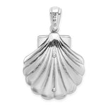 Załaduj obraz do przeglądarki galerii, Sterling Silver Enamel Seashell Clam Shell Palm Trees Pendant Charm
