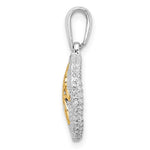 Загрузить изображение в средство просмотра галереи, Sterling Silver with 14k Gold Sand Dollar Starfish Pendant Charm
