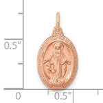 Cargar imagen en el visor de la galería, Sterling Silver Rose Gold Plated Blessed Virgin Mary Miraculous Medal Pendant Charm

