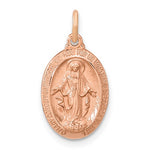 Carica l&#39;immagine nel visualizzatore di Gallery, Sterling Silver Rose Gold Plated Blessed Virgin Mary Miraculous Medal Pendant Charm
