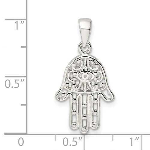 Sterling Silver Hamsa Hand of God Pendant Charm