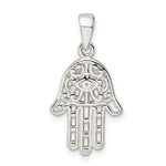 Carregar imagem no visualizador da galeria, Sterling Silver Hamsa Hand of God Pendant Charm
