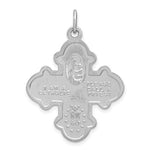 Carica l&#39;immagine nel visualizzatore di Gallery, Sterling Silver Rhodium Plated Vermeil Cruciform Cross Four Way Medal Pendant Charm
