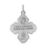 Carica l&#39;immagine nel visualizzatore di Gallery, Sterling Silver Rhodium Plated Cruciform Cross Four Way Miraculous Medal Pendant Charm
