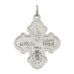 Load image into Gallery viewer, Sterling Silver Cruciform Cross Four Way Medal Antique Style Pendant Charm
