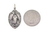 Load image into Gallery viewer, Sterling Silver Blessed Virgin Mary Miraculous Medal Pendant Charm
