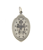 Kép betöltése a galériamegjelenítőbe: Sterling Silver Blessed Virgin Mary Miraculous Medal Pendant Charm
