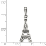 Lataa kuva Galleria-katseluun, Sterling Silver Paris Eiffel Tower 3D Pendant Charm
