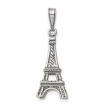 Lataa kuva Galleria-katseluun, Sterling Silver Paris Eiffel Tower 3D Pendant Charm
