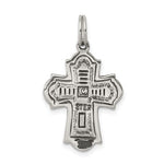 Cargar imagen en el visor de la galería, Sterling Silver Cruciform Cross Four Way Miraculous Medal Antique Style Pendant Charm
