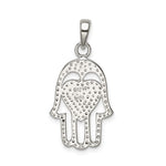 Kép betöltése a galériamegjelenítőbe: Sterling Silver Hamsa Chamseh Hand of God Pendant Charm

