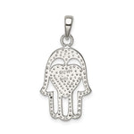 Load image into Gallery viewer, Sterling Silver Hamsa Chamseh Hand of God Pendant Charm
