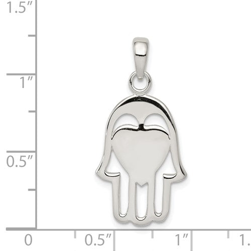 Sterling Silver Hamsa Chamseh Hand of God Pendant Charm