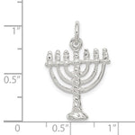 Carregar imagem no visualizador da galeria, Sterling Silver Menorah Pendant Charm

