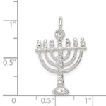 Load image into Gallery viewer, Sterling Silver Menorah Pendant Charm
