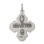 Indlæs billede til gallerivisning Sterling Silver Cruciform Cross Four Way Miraculous Medal Antique Style Pendant Charm
