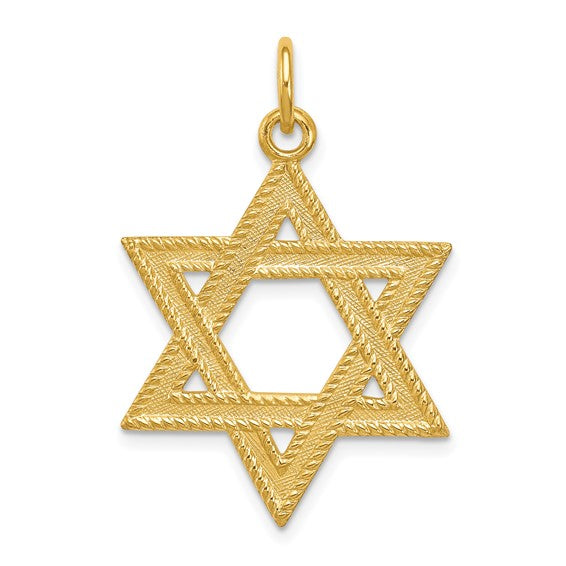 Sterling Silver Gold Plated Star of David Pendant Charm
