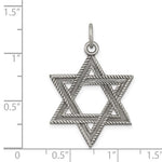Afbeelding in Gallery-weergave laden, Sterling Silver Star of David Antique Finish Pendant Charm
