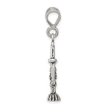 Afbeelding in Gallery-weergave laden, Sterling Silver Menorah Antique Finish Pendant Charm
