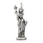 Indlæs billede til gallerivisning Sterling Silver New York Statue of Liberty 3D Pendant Charm
