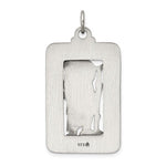 Kép betöltése a galériamegjelenítőbe: Sterling Silver Saint Christopher Rectangle Medallion Antique Style Pendant Charm
