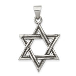 Afbeelding in Gallery-weergave laden, Sterling Silver Star of David Antique Finish Pendant Charm
