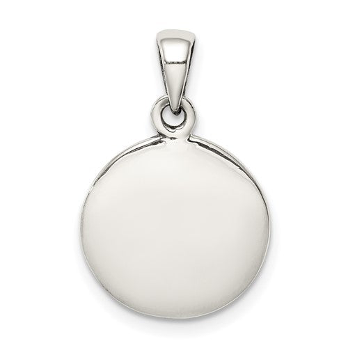 Sterling Silver Hamsa Hand of God Antique Finish Round Pendant Charm