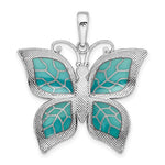 Load image into Gallery viewer, Sterling Silver Enamel Green Butterfly Pendant Charm
