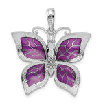 이미지를 갤러리 뷰어에 로드 , Sterling Silver Enamel Butterfly Pendant Charm
