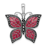 Lataa kuva Galleria-katseluun, Sterling Silver Enamel Butterfly Pendant Charm

