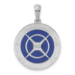 Load image into Gallery viewer, Sterling Silver with Enamel Nautical Compass Medallion Pendant Charm
